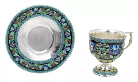 Tea set with Magnolia finish for 2 persons